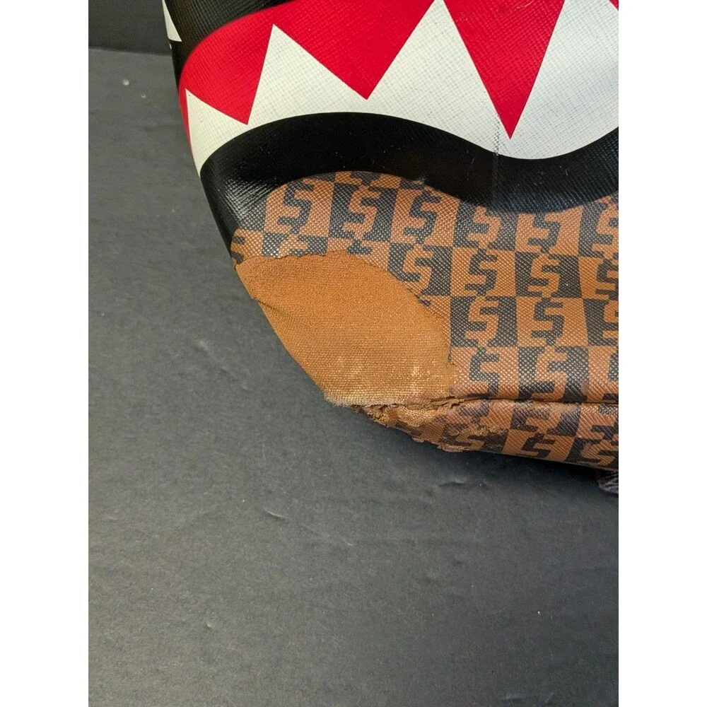 Sprayground Limited Edition Shark Mouth Backpack Zipper Needs Repair & See Photo